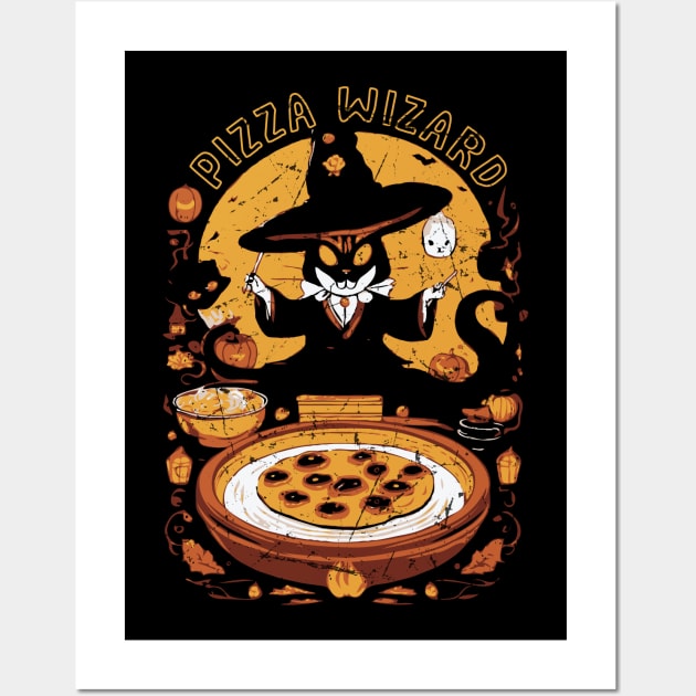 Pizza Wizard Magical Witch Wall Art by Trendsdk